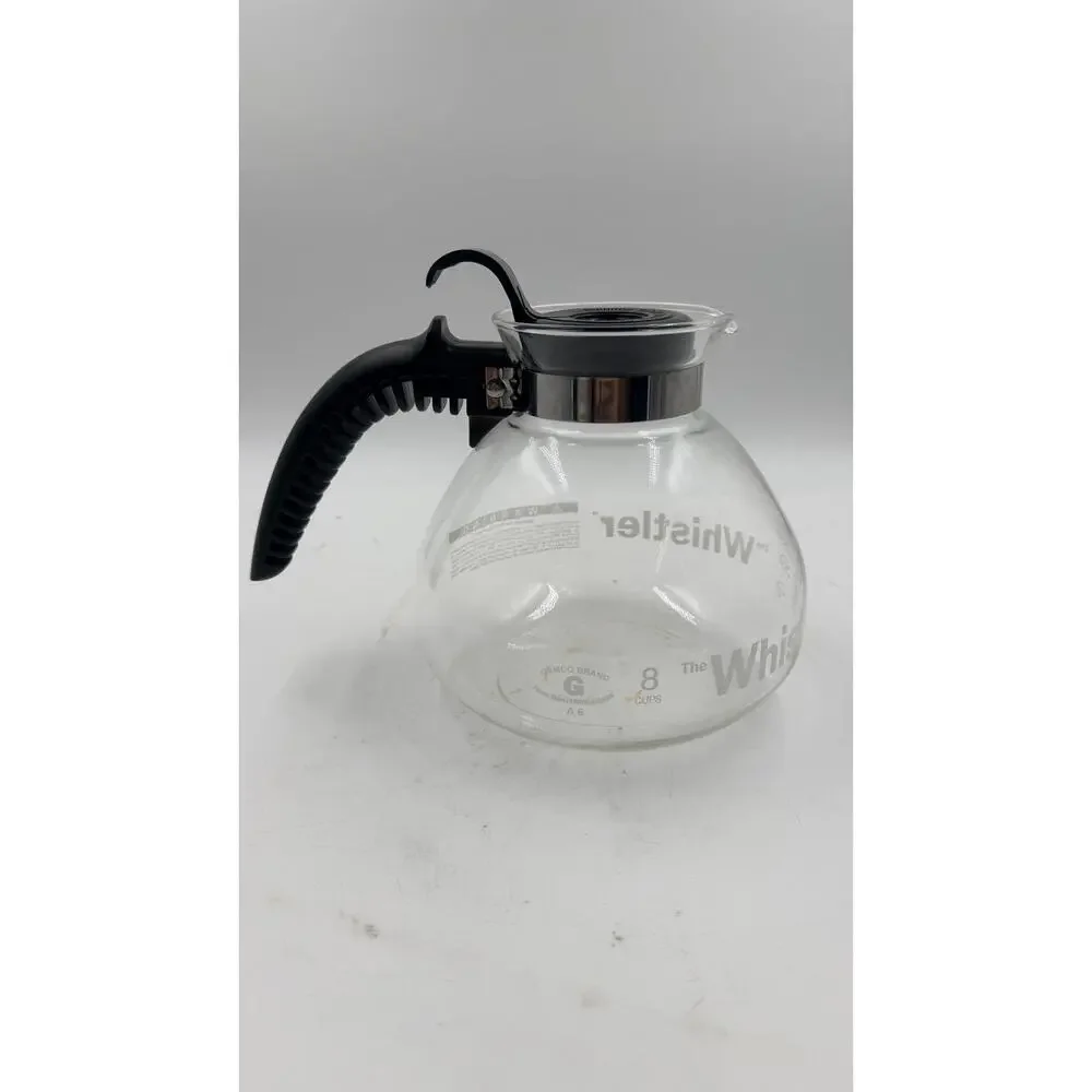 Vintage Gemco The Whistler Glass Kettle Coffee Tea Pot Carafe Vegetables 8 Cups